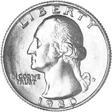 1980 P Washington Quarter Uncirculated US Mint