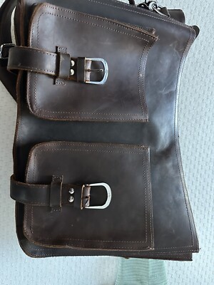kattee leather bag 17 Inch Laptop With Front Pockets