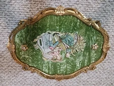 VINTAGE ITALIAN 3D WALL ART VELVET EMPIRE ART PRODUCTS  19"X 15"MADE IN ITALY