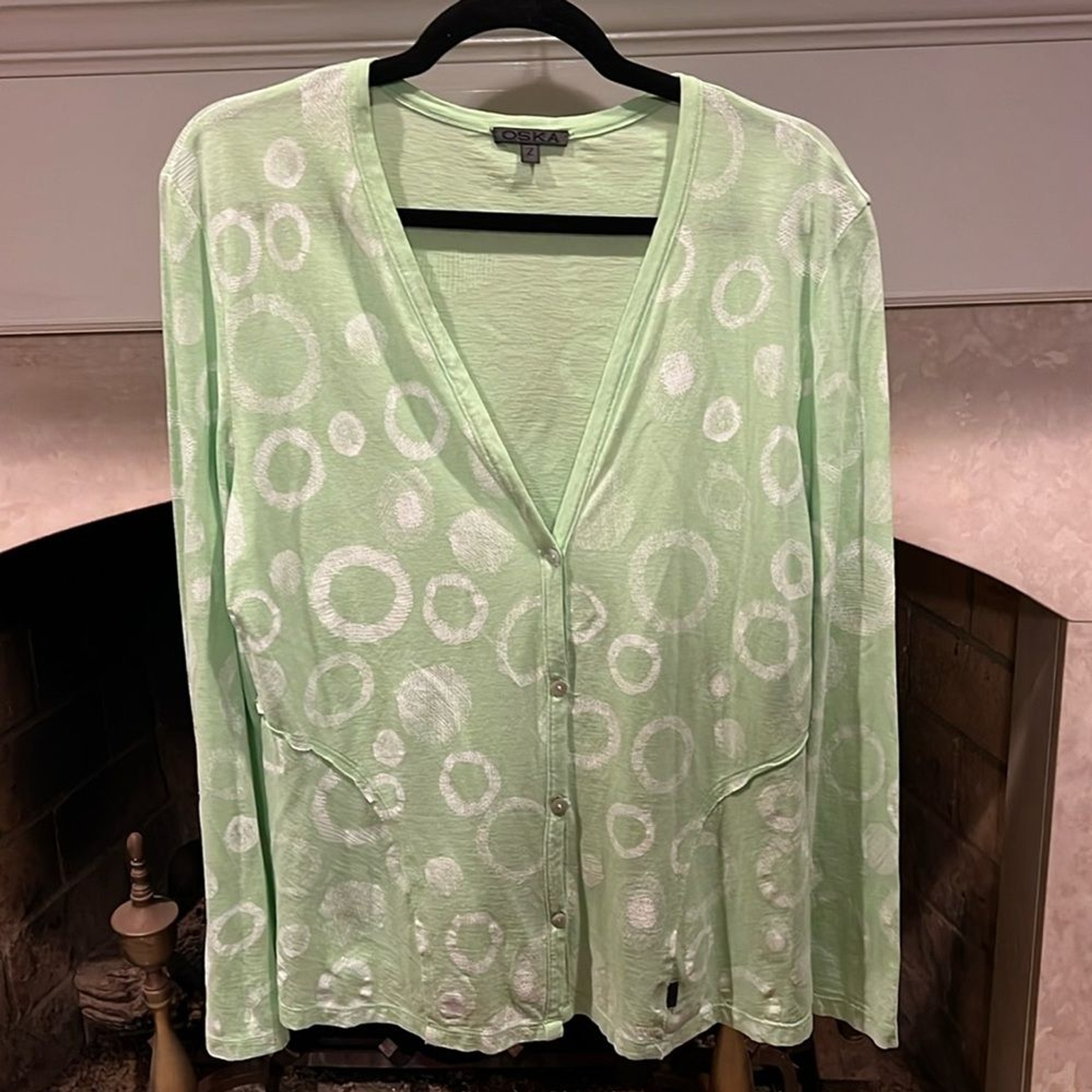 OSKA button front lightweight designer jacket size 8 / 10 NWOT