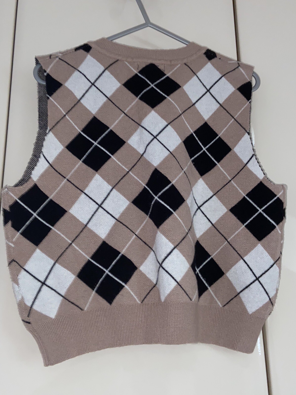 Shein Argyle Pattern Sweater Vest Top Size S New image 6