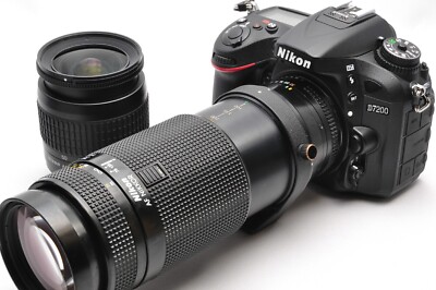 Nikon D7200 double zoom set in good condition with SD card Nikon D7200 double zoom set in good condition with SD card