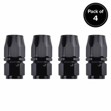 4Pcs 10AN Straight Swivel Hose End Fitting For CPE Oil Fuel Line Aluminum Black