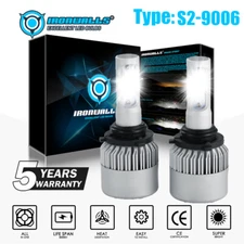 IRONWALLS 9006 LED Headlight Bulbs Conversion Kit Low Beam 2000W 6500K White 2x