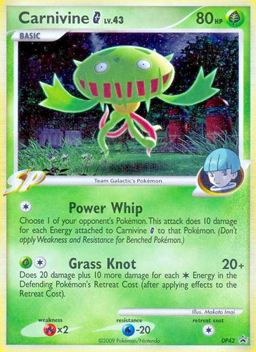 Pokémon TCG - Carnivine - DP42 - Holo Rare Diamond & Pearl Promo [Moderate Play]