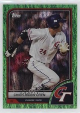 2023 Topps World Baseball Classic Green Sparkle Foil 18/75 Chieh-Hsien Chen 10pz