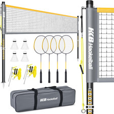 Haokelball 20Ft Outdoor Badminton Net Set - Anti-Sag Winch Bag