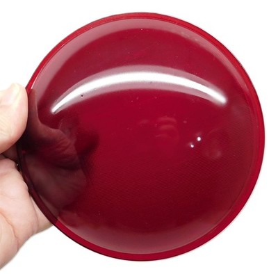 Vintage Railroad 5 & 5/8 CVX Marker Light Red Glass Lens by Corning RDL Mint 