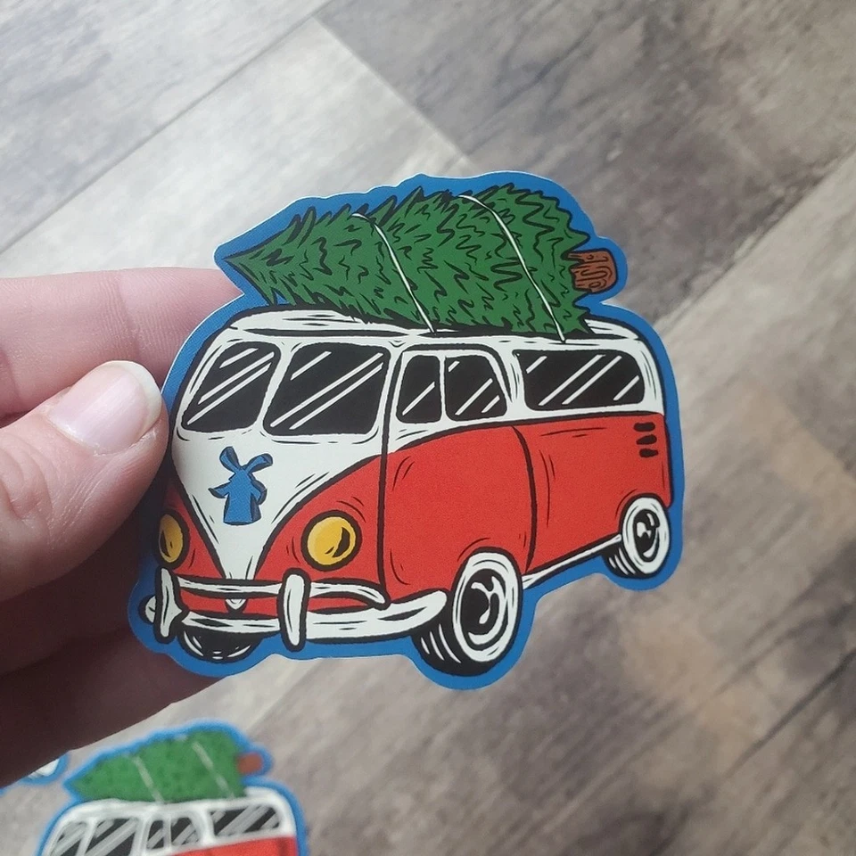 全新 荷兰兄弟贴纸 2025 年 12 月 (2) 圣诞面包车树 — 第 3/4 张图片