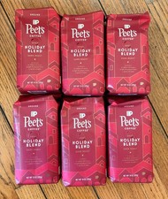6 Packs 10oz Peet's HOLIDAY BLEND Ground Coffee DARK Roast 06/06/2026