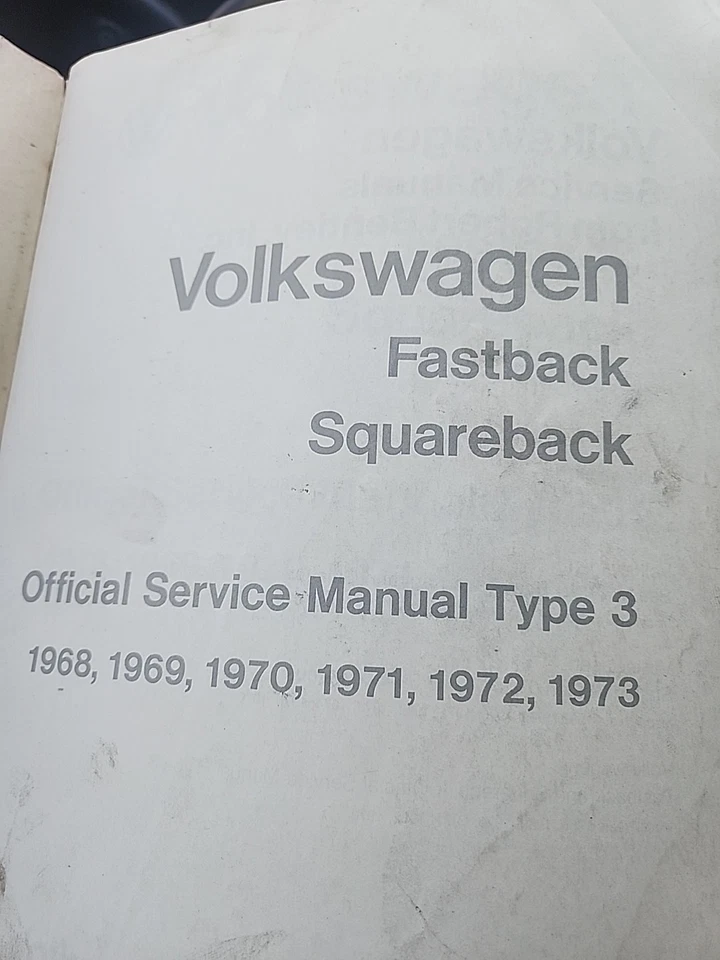 Manual de Servicio Oficial Volkswagen Tipo 3 Fastback y Squareback 1968-1973. Foto 3 de 4