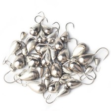 25Pack Unpainted Tungsten Ice Jigs Kits,2.7/3.2/4/5/5.5/6/7Mm Tear Drop Tungsten