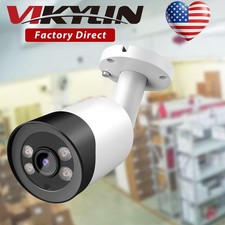 VIKYLIN 24h Full-Color POE MIC Mini Bullet HD 5MP Security Camera Onvif MD Lot