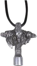 PROMARK DK6 WEARABLE DRUM KEY NECKLACE-CROW-CAST METAL w/PEWTER FINISH