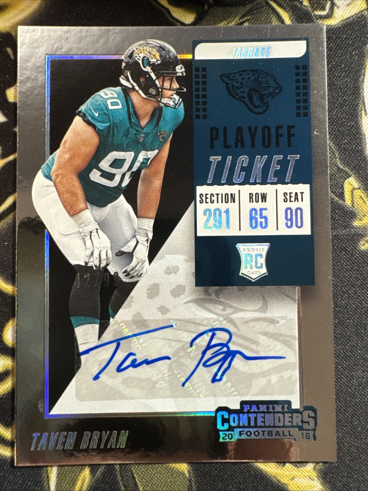 Taven Bryan Panini Contenders #234 Autograph-Playoff Ticket