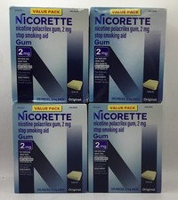 4 Nicorette 2mg Stop Smoking Nicotine Gum Original 170x4 680 Ct Exp 3/27