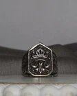 Vintage Sterling Silver Men’s Signet-style Ring 16.38G / Sz 7