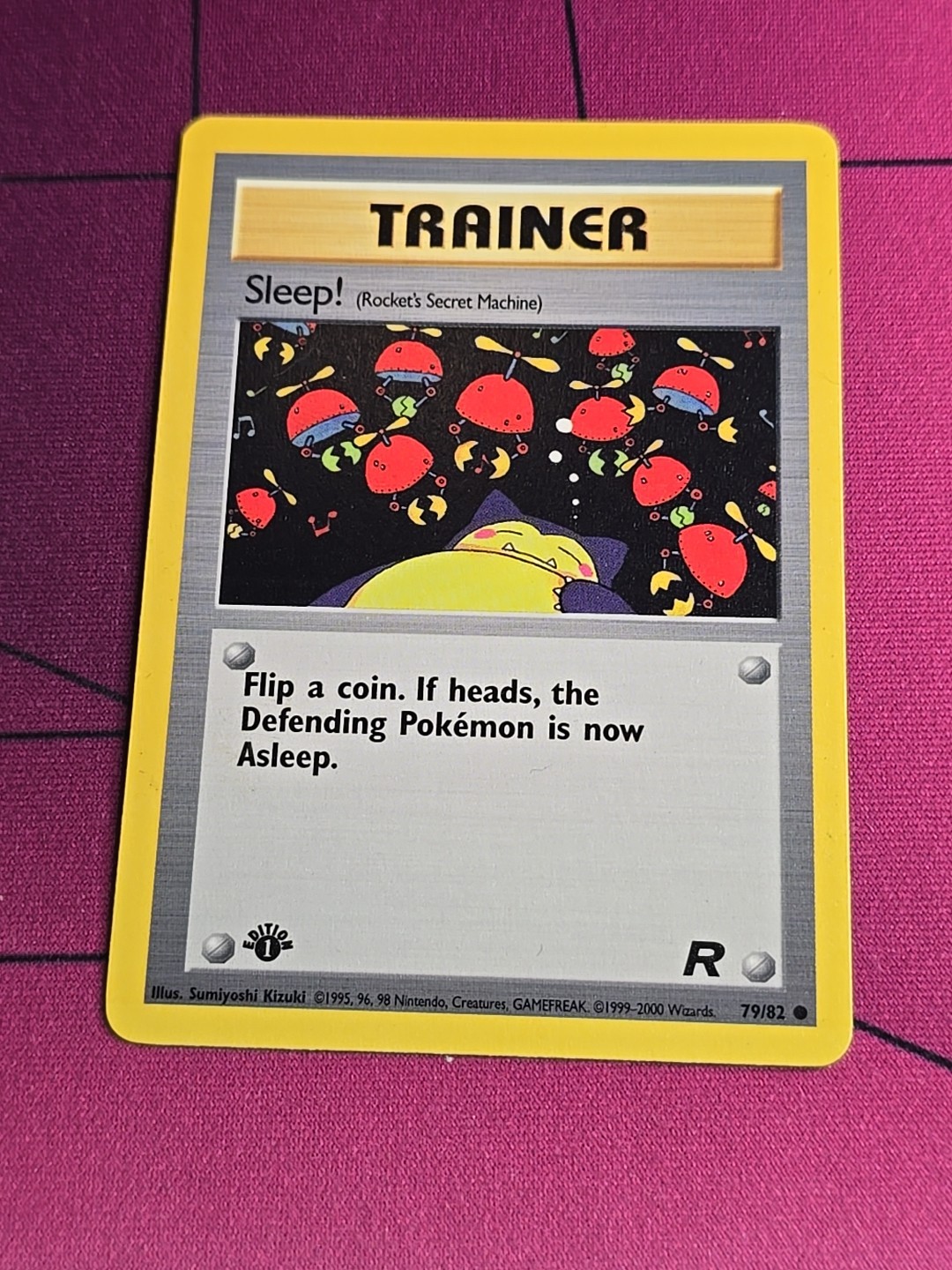 Sleep!  Team Rocket Near mint English  1st edition Trainer   # 79/82