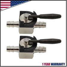1/4" Heavy Duty Fuel Gas Shut-Off Valve Steel In-line Cut-Off Kart Mower 2X