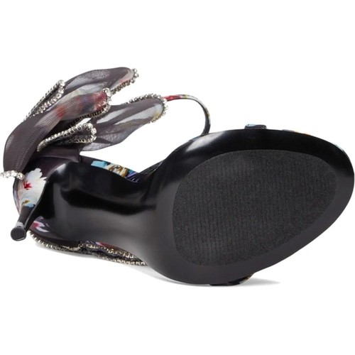 Steve Madden Neu mit Etikett Benni-R Satin Blumen Strass Netz Schleife offene Zehenpartie Absätze 7,5 - Bild 7 von 9