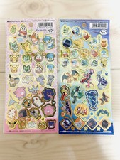 Pokemon Japanese Sticker 2 Sheet Set Showa Note Daiso Japan Pikachu Eevee