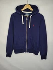 Polo Ralph Lauren Full Zip Hoodie Men's Size Small Navy Blue Waffle Lined Hood