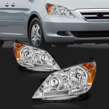 Pair Headlights Left Right For 2005-2007 Honda Odyssey Chrome Headlamps Pair Headlights Left Right For 2005-2007 Honda Odyssey Chrome Headlamps