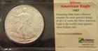 1987 1 oz. Silver American Eagle, Sealed, Uncirculated, Littleton coin co.