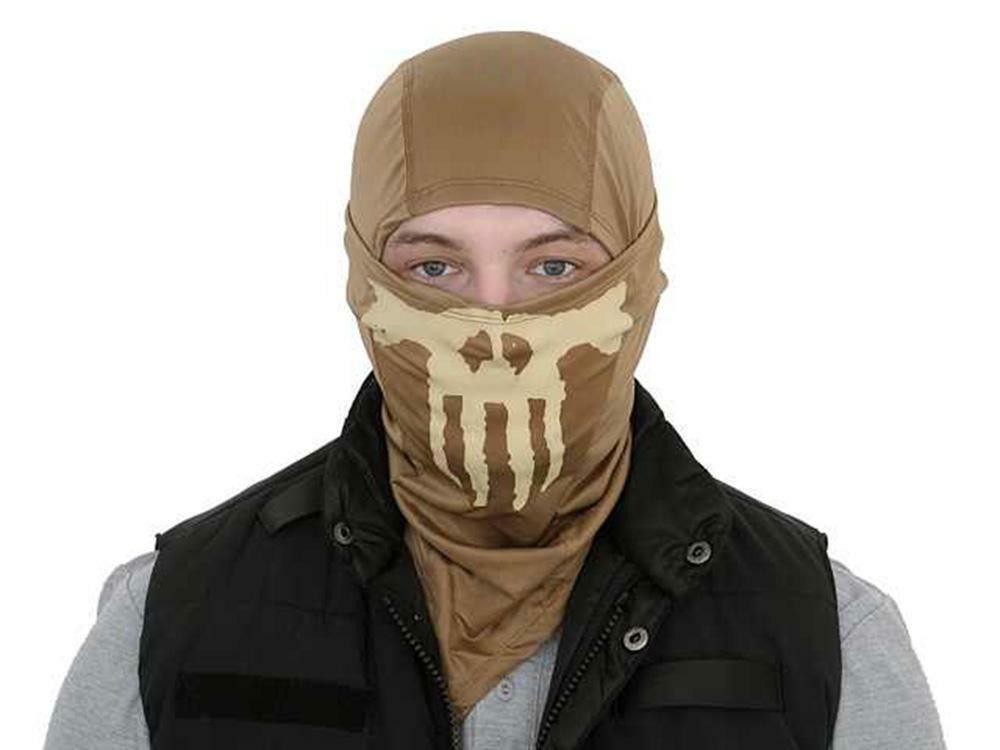 Emerson Tactical Lightweight Balaclava with Skull Logo Coyote EM6634B Airsoft