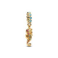 Bead - Vergoldet - Seepferdchen Charm-AnhäNger