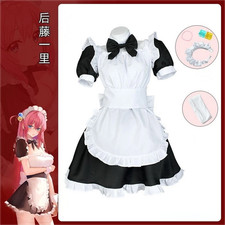 Anime Bocchi the rock Gotoh Hitori Maid Uniform Cosplay Costume Halloween