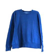 Everlane Men  s Sweatshirt Large Blue Cotton Stretch Crew Neck Smart Casual