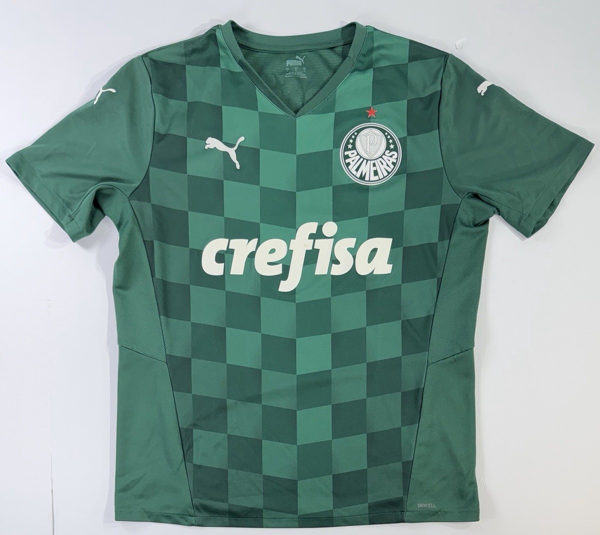 Palmeiras Home Jersey Puma Mens Large Green Brazil Football