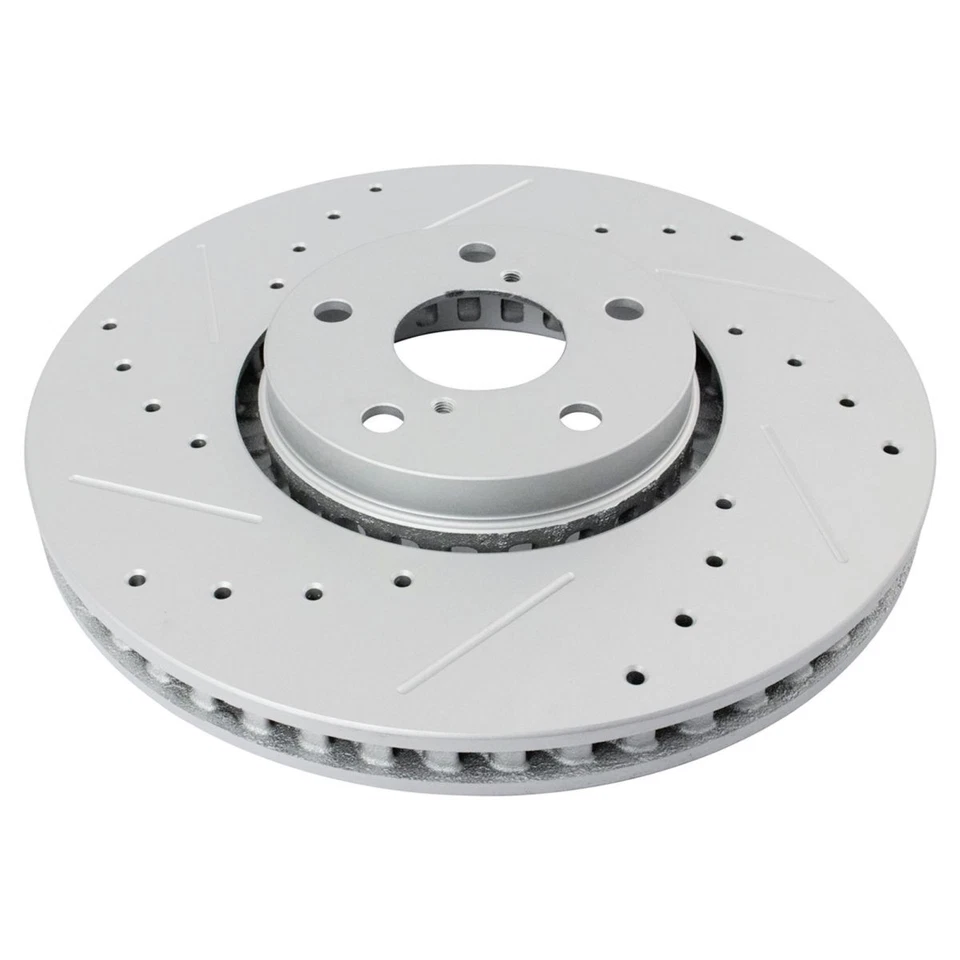 Front & Rear Performance Drilled Slotted Coated Rotor Kit for Lexus New - Image 3 of 4