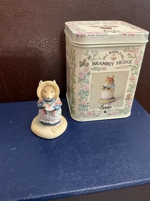 Brambly Hedge Border Fine Arts Lady Woodmouse Essen Kuchen Figur BH28 mit Dose
