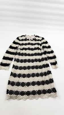 L.K. Bennett Dress Womens 8 Claudine Lace Crochet Long Sleeve Elegant Occasion