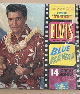 Elvis Blue Hawaii / LONG PLAY / Original Baggie On Cover / Direct From Memphis