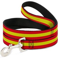 "Dog Leash 6-FEET Stripes Red/Yellow/Red Narrow 0.5\" (Us Import)"