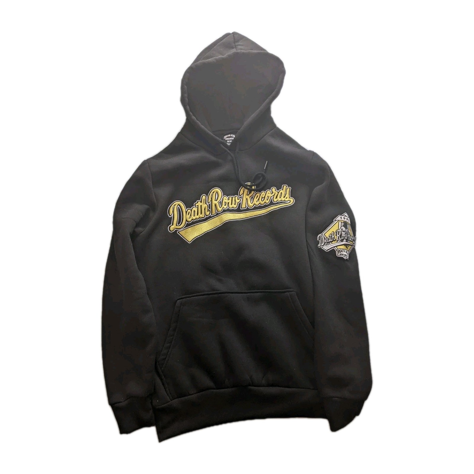 FILA Death Row Records Felpa con Cappuccio Pullover Nero Giallo Originale Autentico Uomo M Ottime Condizioni