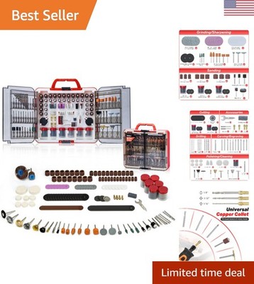 Precision-Machined 508-Piece Rotary Tool Kit - Ideal for Crafting & Repairs