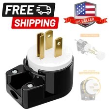 90 Degree  Canada Male Nema 5-15P 3 Pole Angle DIY Plug, 15A 125V USA 3Pin Ri...