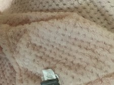 VTG Baby Girls Pink Plush "Adirondack" BLANKET Throw sz 30" x 40" EUC
