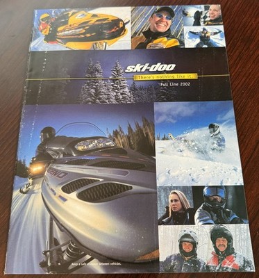 2002 SKI-DOO SNOWMOBILE FULL LINE SALES BROCHURE 16 PAGES (E23)