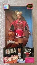 Vintage Mattel NBA Barbie Doll Chicago Bulls Uniform 1998, NRFB, 20692