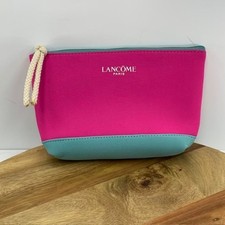 Lancome Paris Cosmetics Makeup Bag Pink Travel Bag Zip