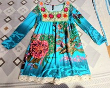 Ladies Bohemian knit & crochet dress, 12 uk, exc condition 