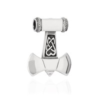 KettenanhäNger Thors Hammer 925 Silber 29X23Mm SilberanhäNger Wikinger Amulett