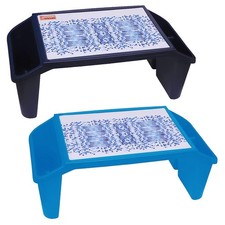 Lap Desk With 3 Compartment Multipurpose Study Table Bed Tray Kids Activity Blue