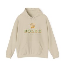 Rolex Vintage 1943 Graphic Heavy Blend Hooded Sweatshirt sand 
