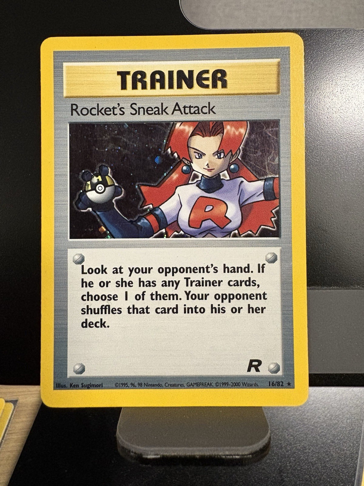 Rocket’s Sneak Attack Holo Rare Pokemon Card 16/82 NM Team Rocket Vintage